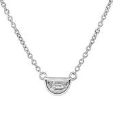 Half Moon Shaped Diamond Pendant - Dracakis Jewellers